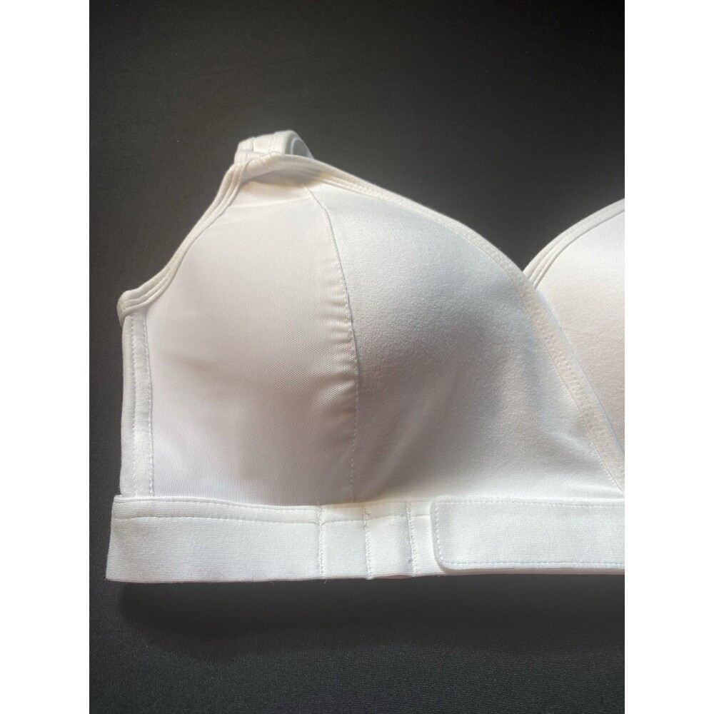 VeraComfort White Wireless Comfort Bra Front Adjustable Straps Size L New NWT - Picture 3 of 7